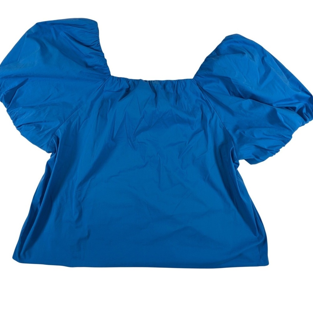 Alex Marie Blue Puff Sleeve Gemma Square Neck brrr Cooling Top XXL NWT - Picture 4 of 7